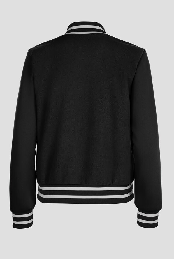 Infinity Pursuit Women's 3-Pocket STRETCH Sports Bomber Scrub Jacket - Black - 2