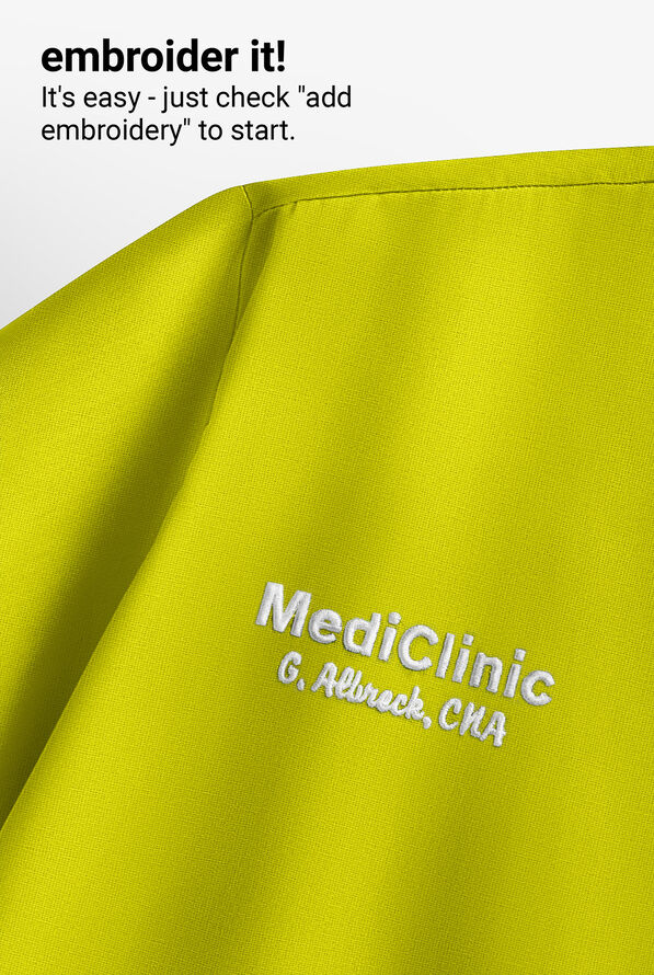 Blusa m&eacute;dica Easy STRETCH GiGi con detalle de lazos para mujer - Cyber Lime - 5