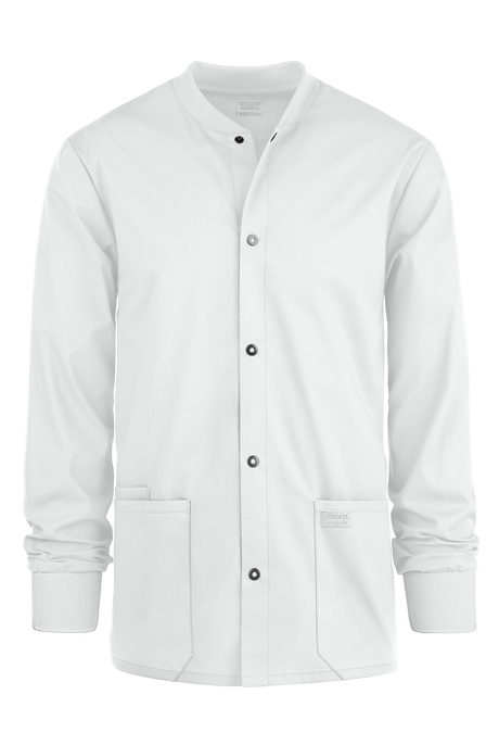 Cherokee Workwear Professionals Men's 3-Pocket STRETCH Snap Front Scrub Jacket