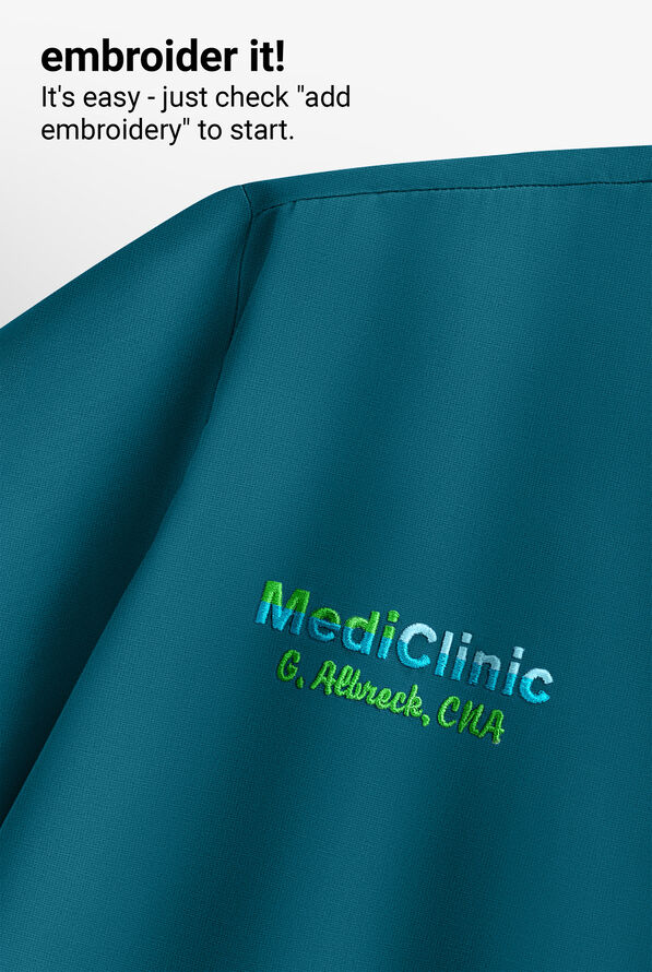 Blusa m&eacute;dica Movement by Butter-Soft con cremallera y 6 bolsillos para mujer - Caribbean Blue - 5