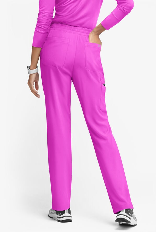 Pantal&oacute;n m&eacute;dico Easy STRETCH Naya con piernas rectas y 6 bolsillos para mujer - Electric Fuchsia/Purple Swirl - 5