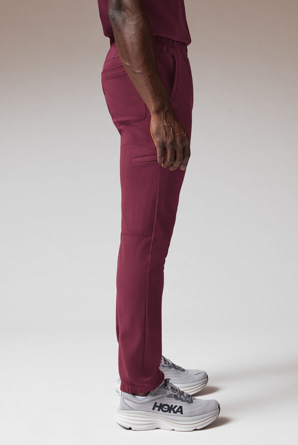 Pantalón médico Hypothesis S-A Shift Adaptive con piernas pitillo y 6 bolsillos para hombre - Wine - 3