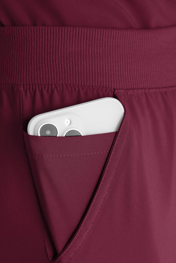 Conjunto de uniforme m&eacute;dico Easy STRETCH con 10 bolsillos para mujer - Wine - 7