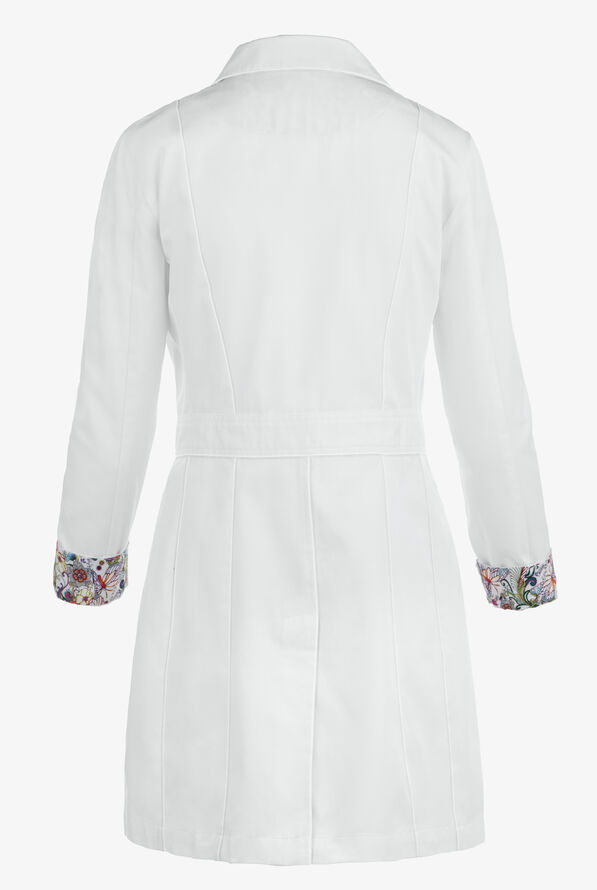 koi Heavy Twill Women's 35 ¾" 4-Pocket Lab Coat - White - 2