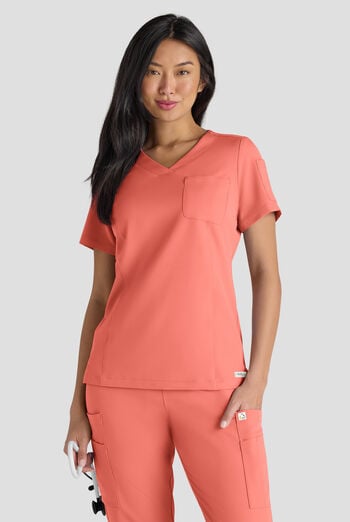 Blusa m&eacute;dica ReSurge Diamond con cuello en V y 3 bolsillos para mujer