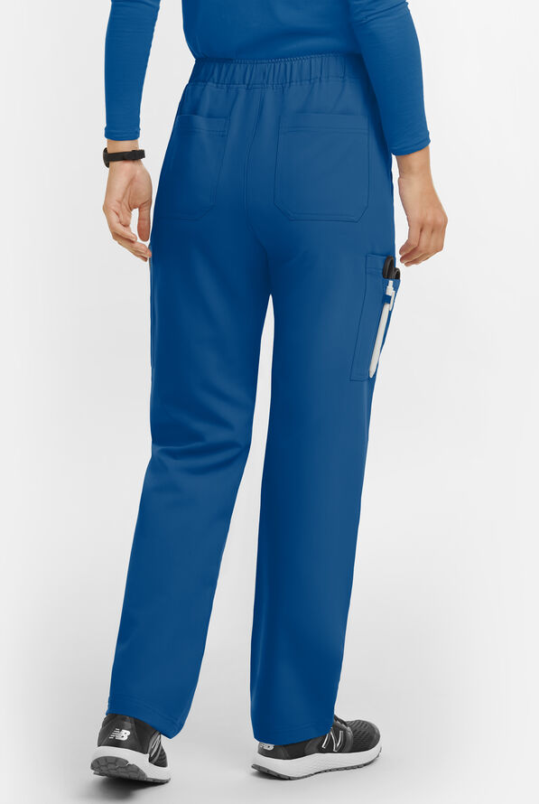 MOVEMENT by Butter-Soft Rigel Women's 9-Pocket Interior Drawstring STRETCH Scrub Pants - Royal - 2