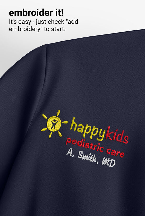 Camiseta médica White Cross STRETCH de algodón con mangas largas para mujer - Navy - 3