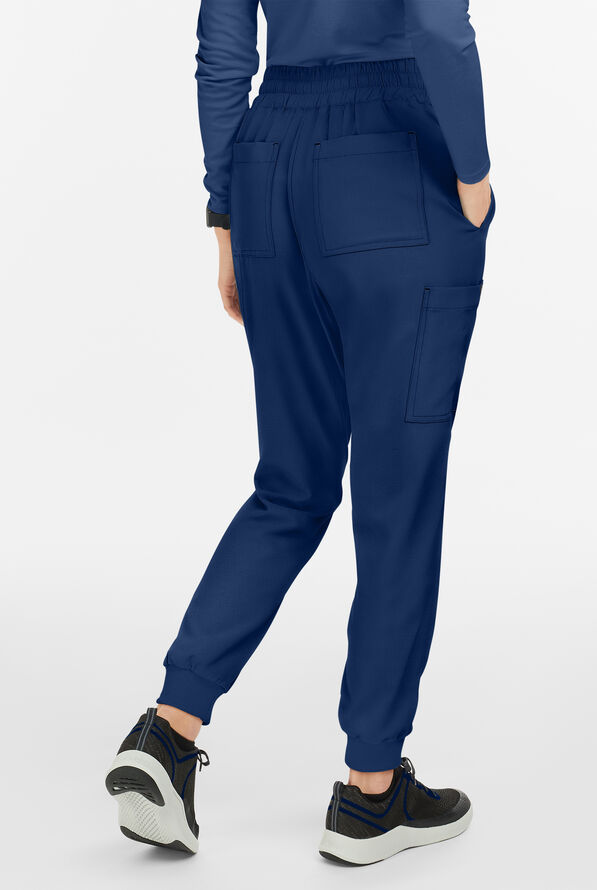 koi Basics Gemma Women's 5-Pocket STRETCH Cargo Jogger Scrub Pants - Navy - 3