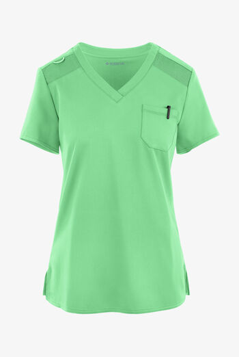 Blusa m&eacute;dica Med Couture Touch STRETCH con cuello en V y 1 bolsillo para mujer