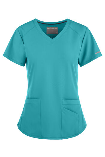 Blusa m&eacute;dica Skechers by Barco Vitality STRETCH con cuello en V y 3 bolsillos para mujer