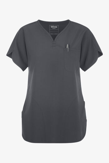 Wink Renew Women's 3-Pocket STRETCH Dolman Notch Sleeve Y-Neck Scrub Top
