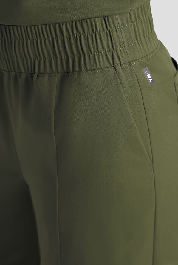 Grey's Anatomy by Barco Emerge Emerson Women's 5-Pocket STRETCH High-Rise Wide Leg Scrub Pants - Olive - 5