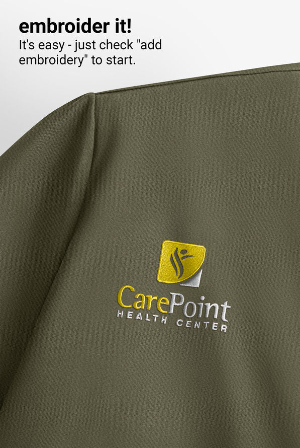 Cherokee Workwear Originals Ultra Women's 2-Pocket Crew Neck Zip Front Scrub Jacket - Olive - 4