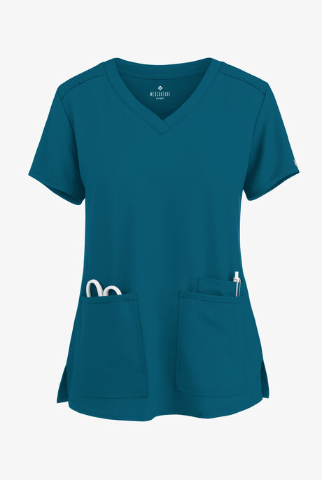 Med Couture Insight Women's 3-Pocket V-Neck Scrub Top