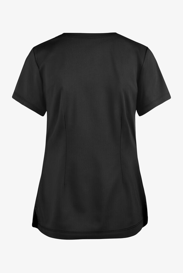 Blusa médica Healing Hands Scrubs Purple Label Jill con cuello en V y 3 bolsillos para mujer - Black - 3