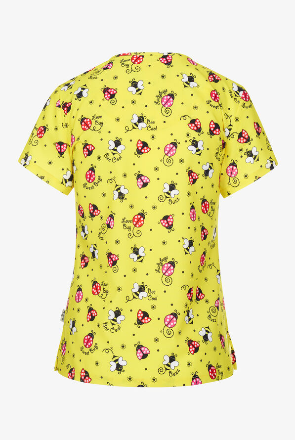 Blusa médica estampada Zavate Ava Therese Buzzln' Around STRETCH con cuello en V y 2 bolsillos para mujer - null - 2