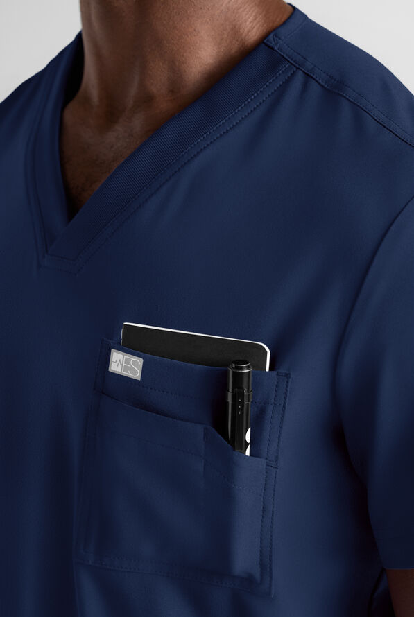 Easy STRETCH Men's Scrub Set - Navy - 5