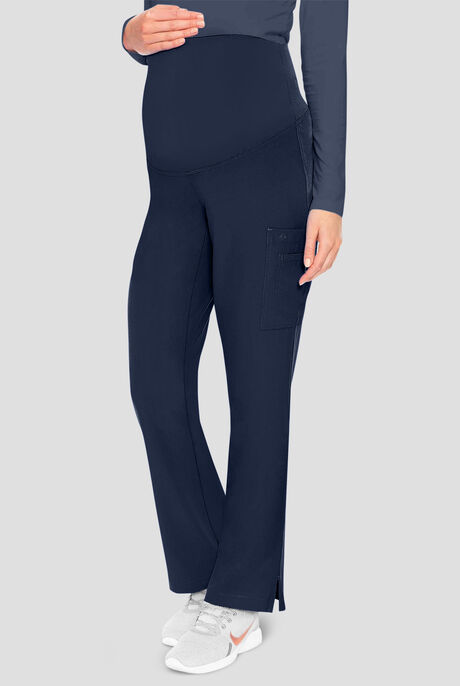 Med Couture Touch Maternity Women's 1-Pocket STRETCH High Waist Straight Leg Scrub Pant