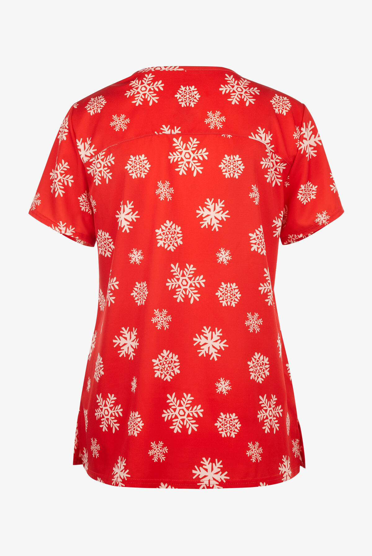 Rugrats Christmas Women's 2-Pocket STRETCH V-Neck Print Scrub Top