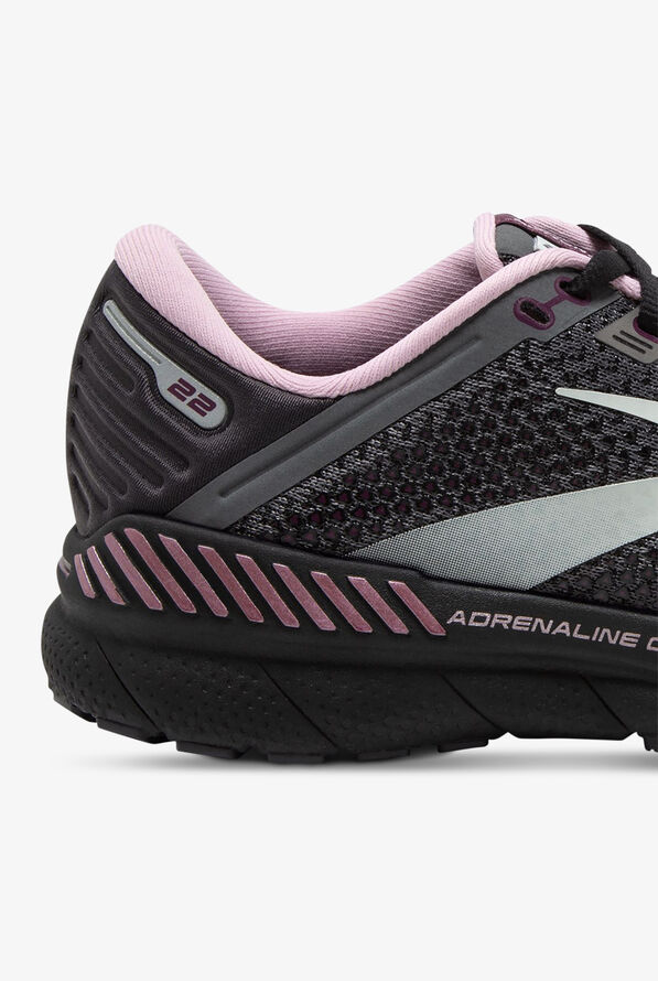 Brooks Women's Adrenaline GTS 22  Pearl/Black/Metallic Athletic Lace Up Nursing Shoes - Pearl Pink - 4