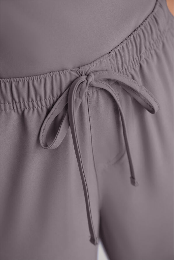 Easy STRETCH Eden Women's 4-Pocket Drawstring Scrub Pants - Petite - Grey Stone - 4