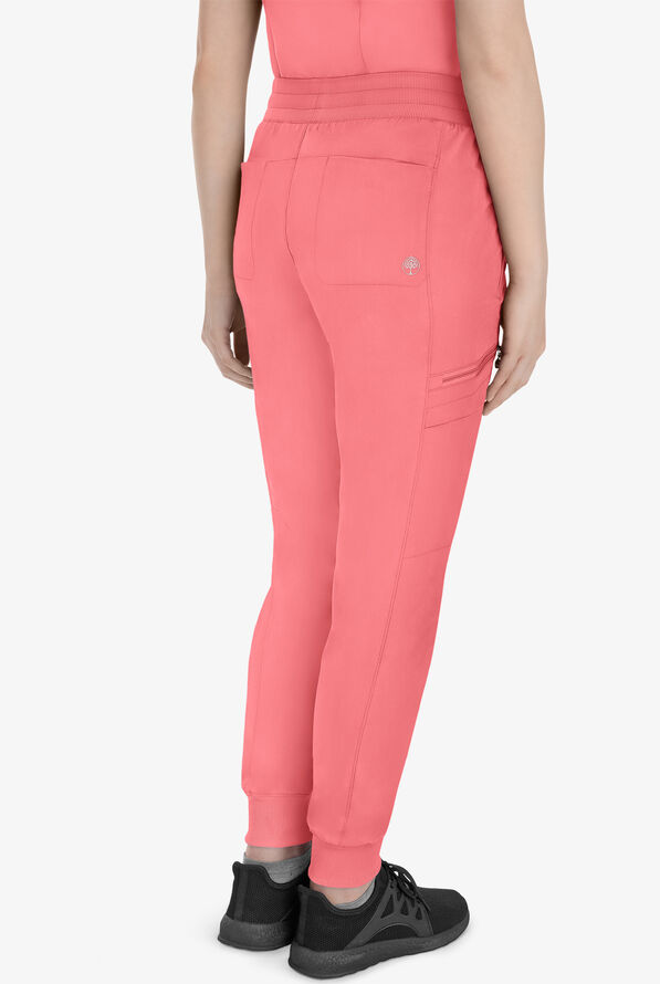 Healing Hands Purple Label Toby Women's 7-Pocket STRETCH Jogger Drawstring Scrub Pant - Blushing Peach - 4