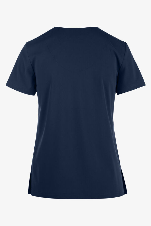 Blusa m&eacute;dica koi Basics Becca con cuello en V y 4 bolsillos para mujer - Navy - 3