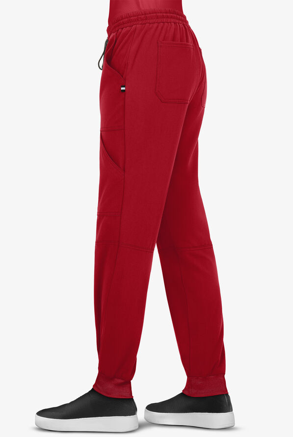 koi Next Gen Good Vibe Women's 7-Pocket STRETCH Jogger Scrub Pants - Ruby - 4