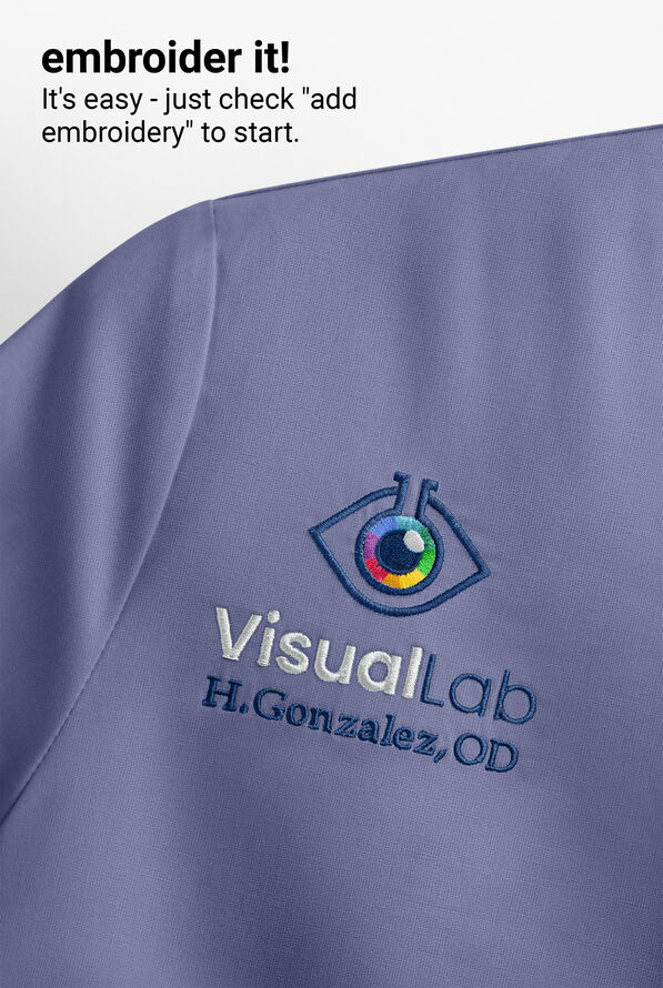 Skechers by Barco Reliance Women's 3-Pocket STRETCH Mock Wrap Scrub Top - Ceil Blue - 4