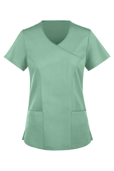 Butter-Soft STRETCH Women's 3-Pocket V-Neck Mock Wrap Scrub Top