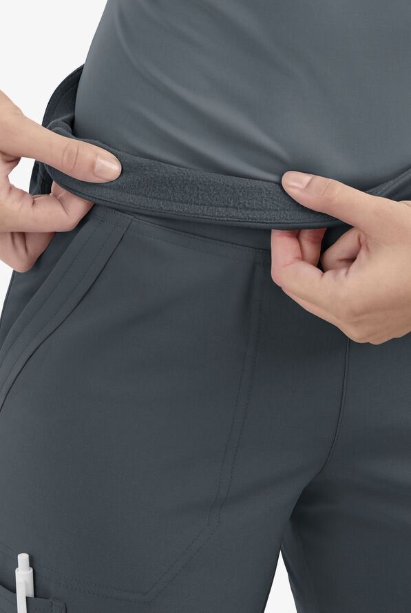 Easy STRETCH Sienna Women's 5-Pocket Sport Yoga Scrub Pants - Tall - Pewter - 3