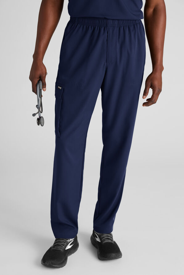 Pantal&oacute;n m&eacute;dico Grey's Anatomy&trade; by Barco Emerge Nolan STRETCH estilo cargo con 3 bolsillos para hombre - Indigo - 1