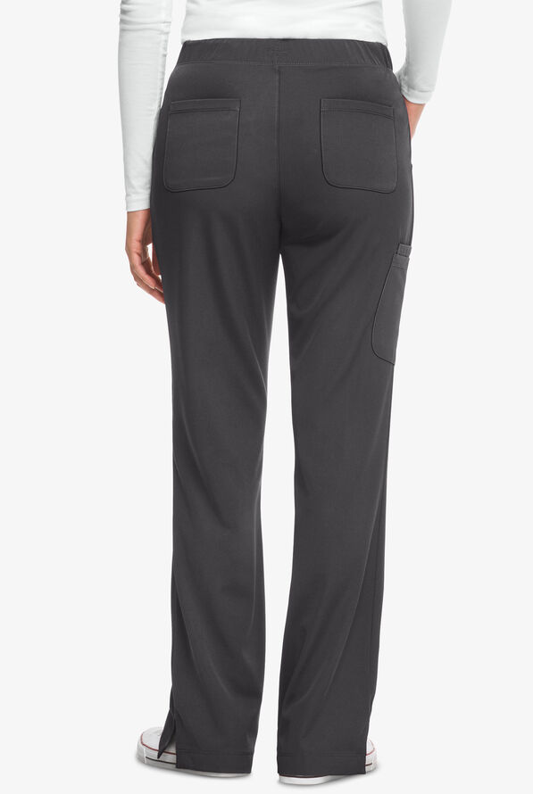 HH Works by Healing Hands Rebecca Women's 6-Pocket STRETCH Drawstring Waist Cargo Scrub Pants - Petite - Pewter - 2
