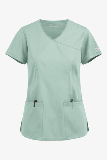 Blusa m&eacute;dica UA Butter-Soft STRETCH estilo cruzado con cuello en V y 3 bolsillos para mujer