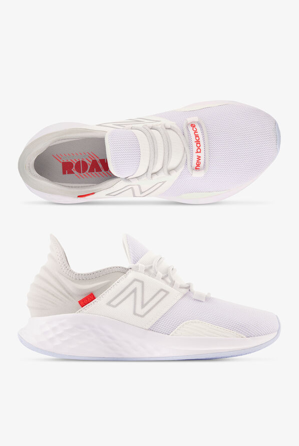 New Balance Men's Fresh Foam Roav v1 White Athletic Lace Up Nursing Shoes - null - 1