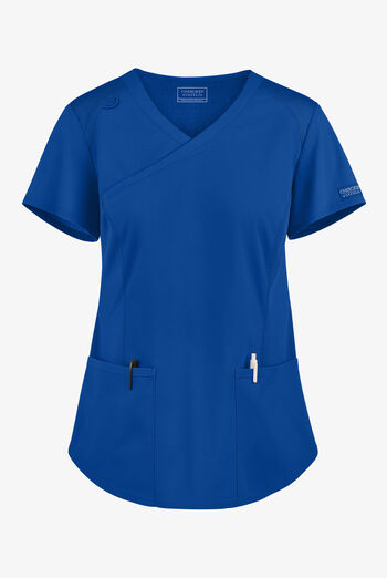 UA Exclusive Cherokee Workwear Professionals Active Women's 2-Pocket STRETCH Mock Wrap Scrub Top