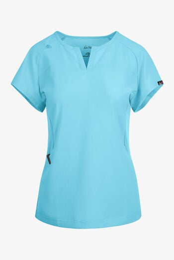 Blusa m&eacute;dica koi Lite&trade; Lilias con cuello coraz&oacute;n con muesca y 2 bolsillos para mujer
