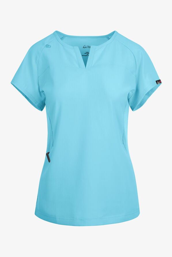 Blusa m&eacute;dica koi Lite&trade; Lilias con cuello coraz&oacute;n con muesca y 2 bolsillos para mujer - Sky - 1