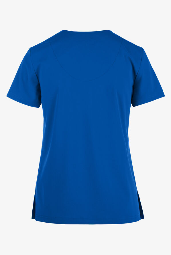 Blusa m&eacute;dica koi Basics Becca con cuello en V y 4 bolsillos para mujer - Royal - 3