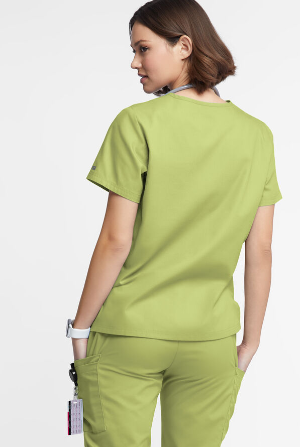 Butter-Soft Originals Women's 2-Pocket V-Neck Scrub Top - Fern Green - 3