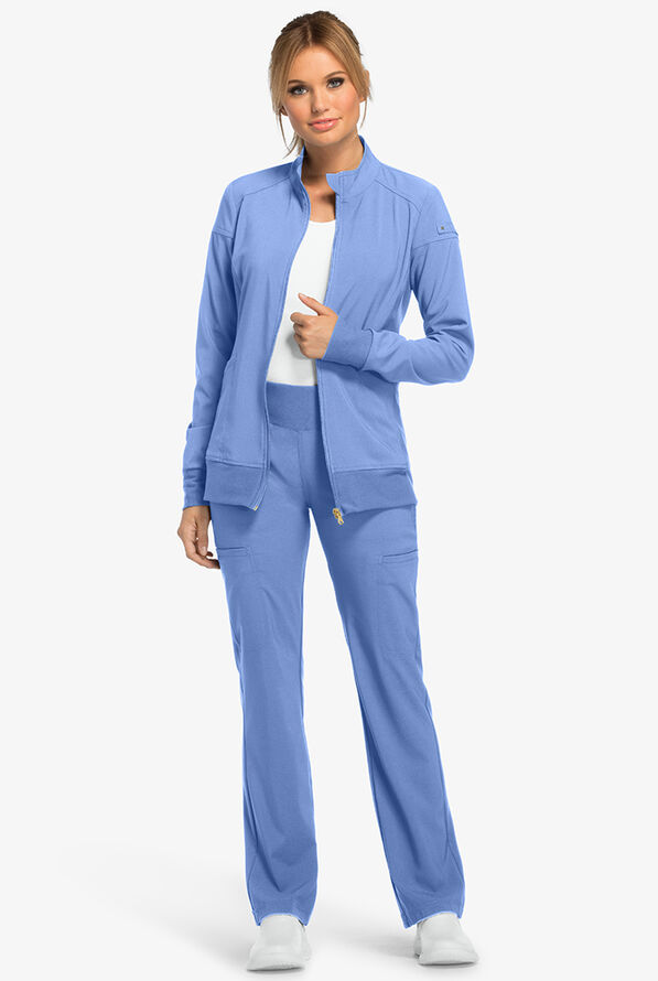 Cherokee iflex Scrubs CK303 Zip Front Jacket Stretch Scrubs