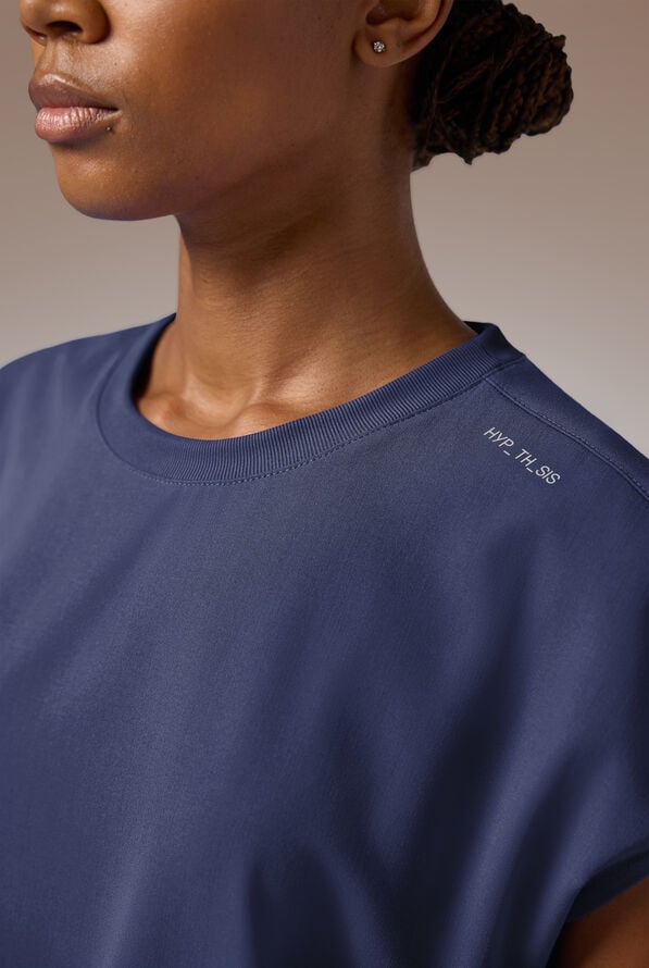 Hypothesis Edge Crew Women's 2-Pocket Relaxed Dolman Sleeve Scrub Top - Navy - 6