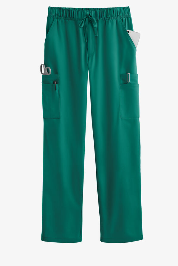 Butter-Soft Originals Men's 9-Pocket Straight Leg Cargo Scrub Pants - Hunter - 1