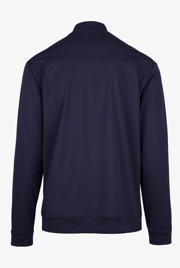 Cherokee Achieve Men's 2-Pocket STRETCH Zip Front Scrub Jacket - Navy - 2