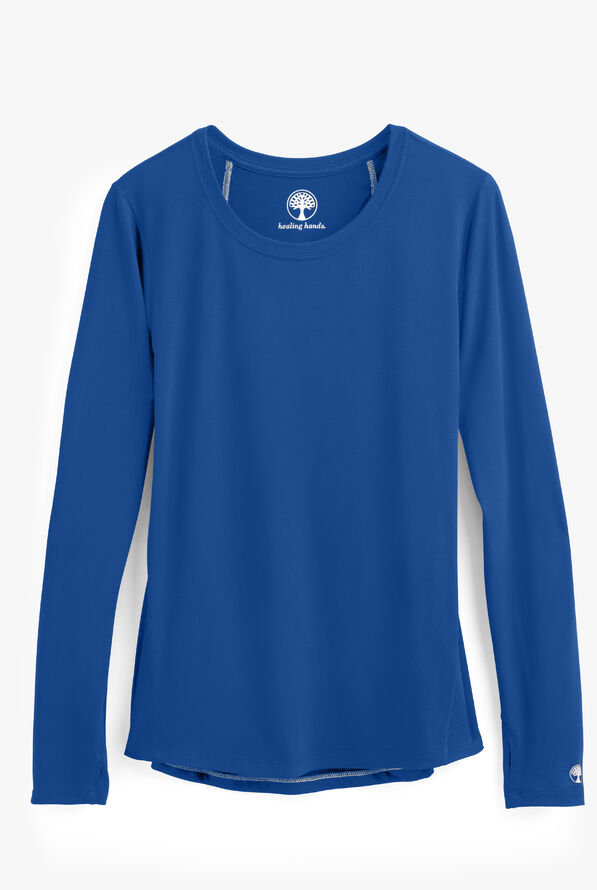 Healing Hands Mackenzie Women's STRETCH Long Sleeve Knit Underscrub - Royal - 1
