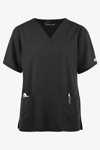 Blusa médica Butter-Soft Core by UA™ con cuello en V y 2 bolsillos para mujer