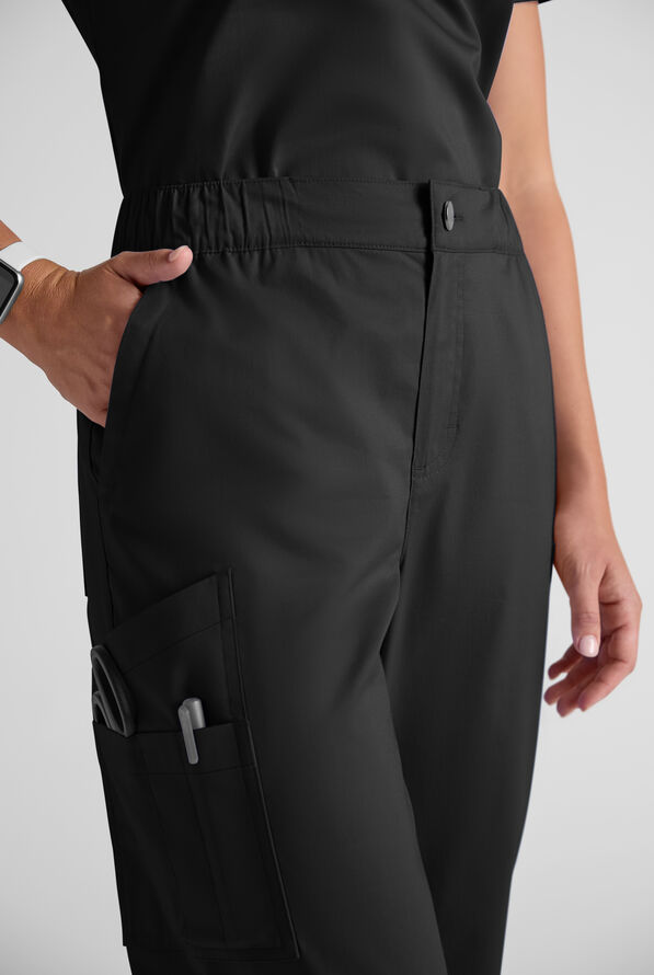 Pantal&oacute;n m&eacute;dico Butter-Soft STRETCH estilo cargo con bragueta y 10 bolsillos para mujer - Black - 8