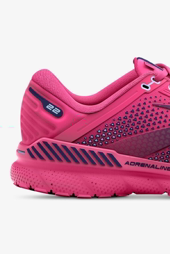 Brooks Women's Adrenaline GTS 22 Rose/Peacoat/Kentucky Blue Athletic Lace Up Nursing Shoes - Rose - 4