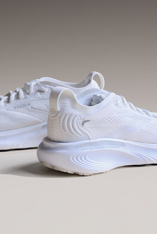 Brooks Women's Adrenaline GTS 25 White/White/Silver Athletic Lace Up Shoes - null - 8