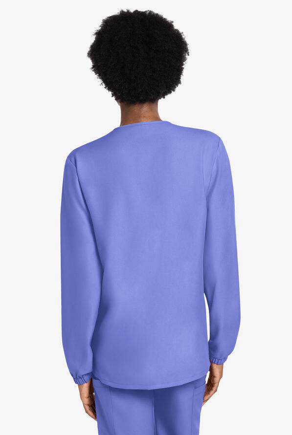 Chaqueta m&eacute;dica unisex Cherokee Workwear Originals Ultra con cremallera y 3 bolsillos - Ceil Blue - 4